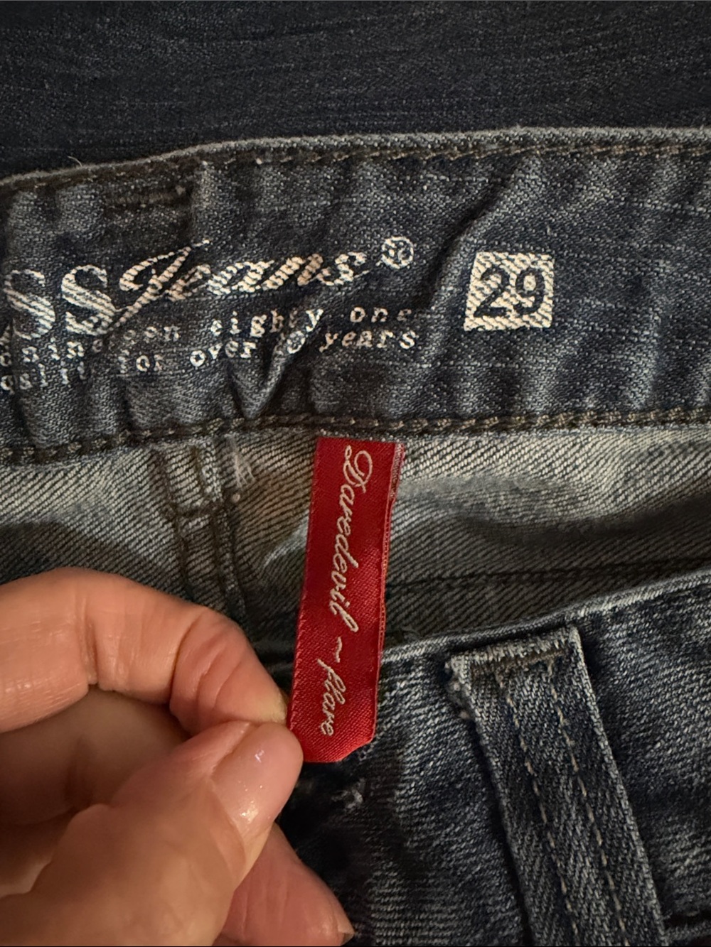 Y2K Vintage Guess Jeans Flair Leg Low Rise - Picture 8 of 9